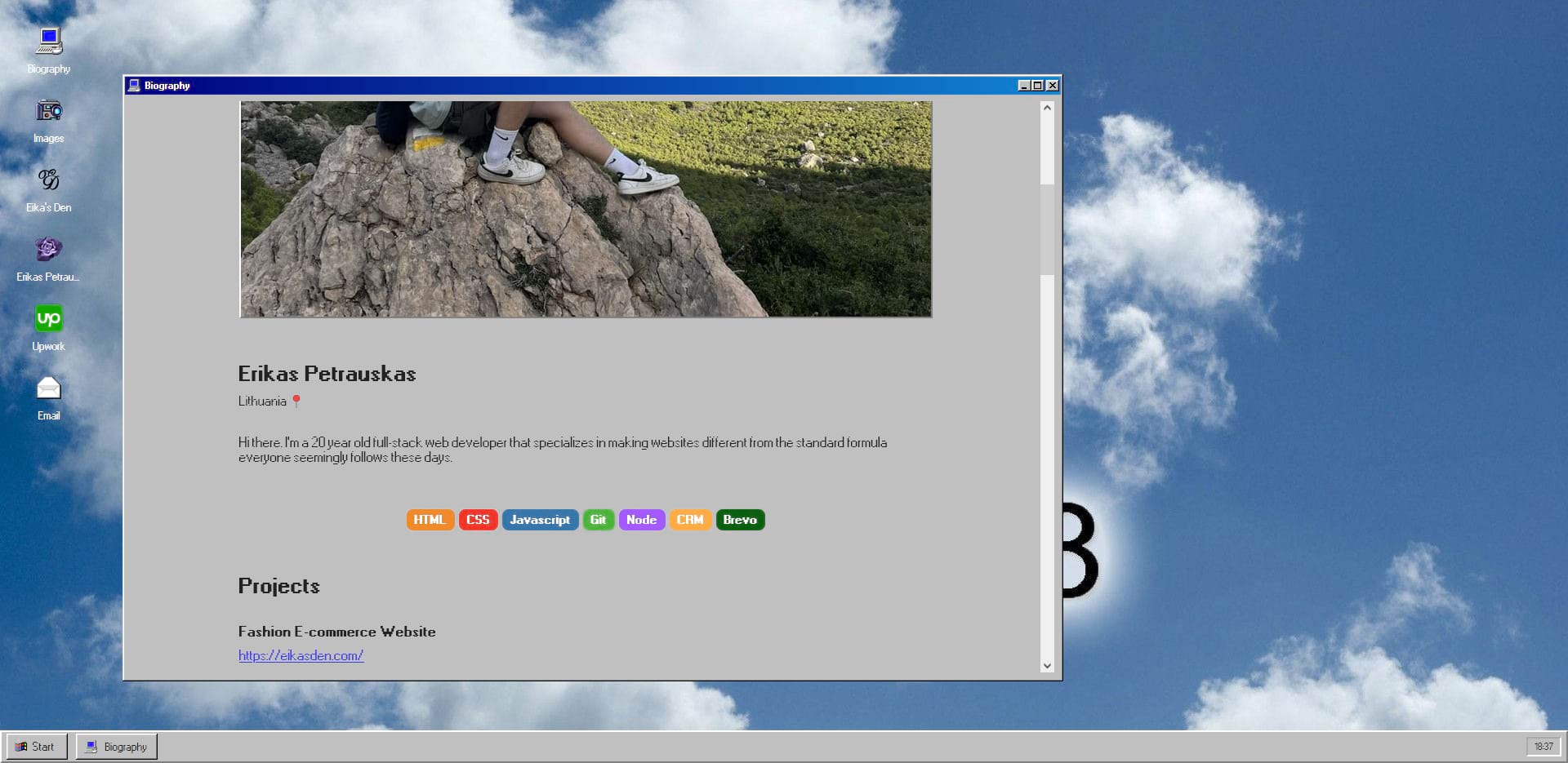 erikas 90s windows portfolio